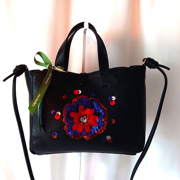 NWT 💥 VERA BRADLEY MINI HATHAWAY Pebbled Leather Crossbody Tote Bag ~ Adorable! - Picture 3 of 11